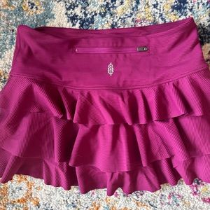 Ruffle me Up FREE PEOPLE SKIRT Sz L pink purple
